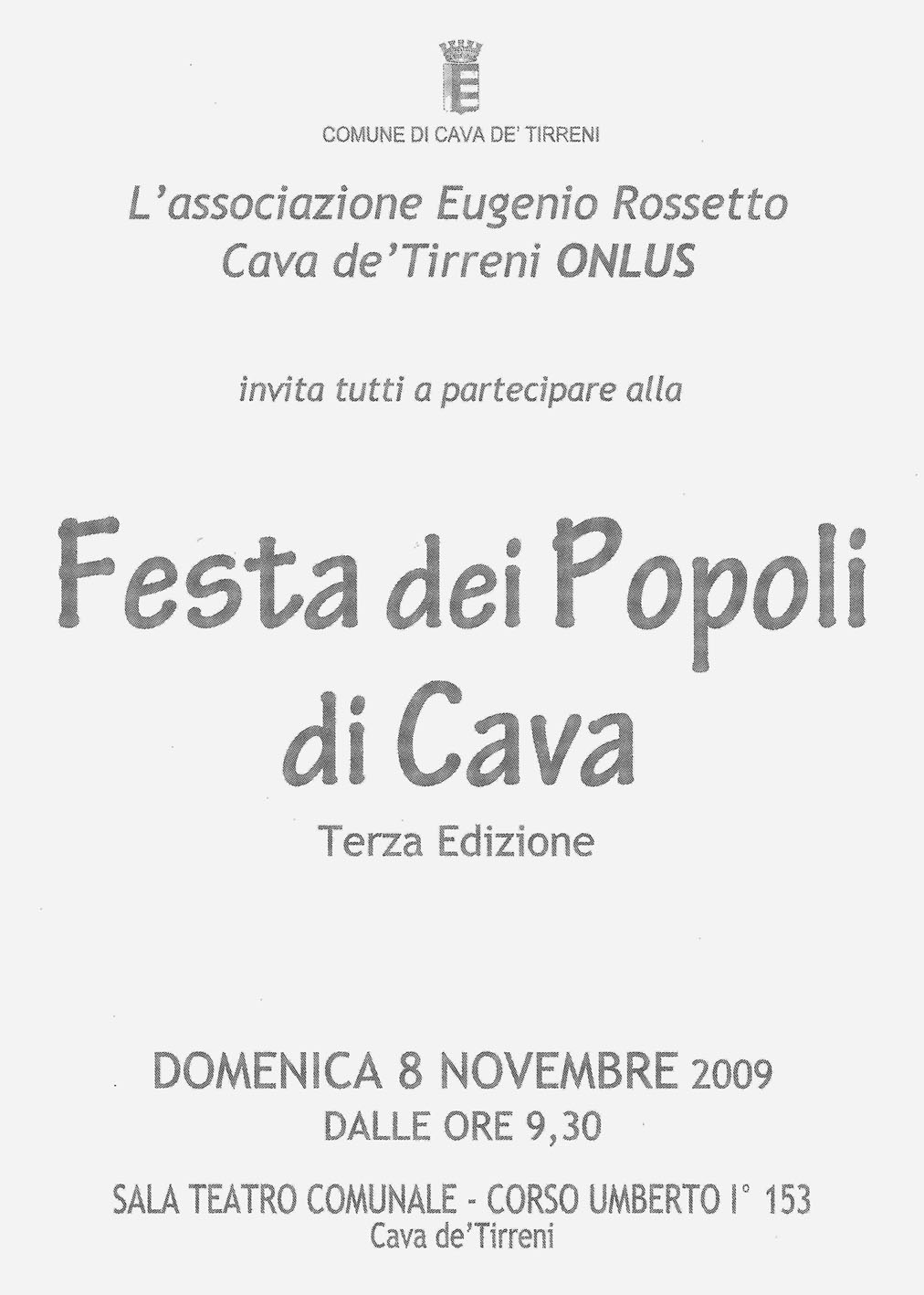 Festa dei Popoli - novembre 2009
